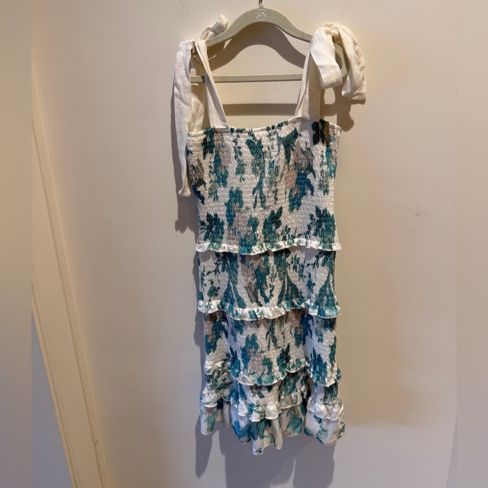 Summerland Tie Tank Smocked Tiered Dress size Medium (juniors)